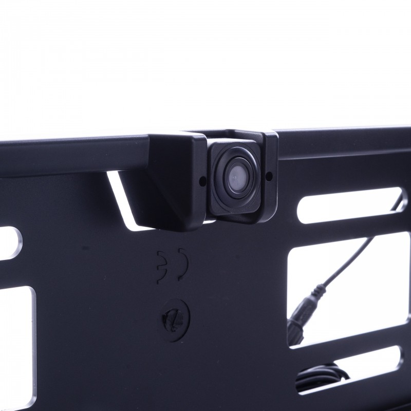 Couvací kamera v rámečku SPZ s 2 čidly a monitorem 5 palců (bezdrátová)