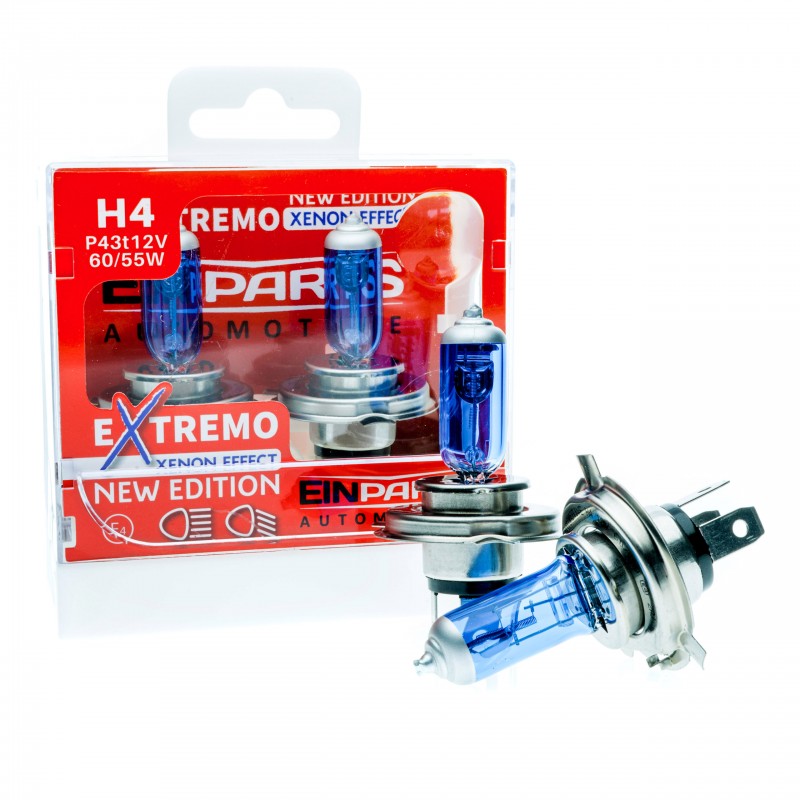H4 Halogenové žárovky EXTREMO 100% xenon effect (B)