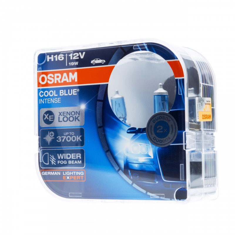H16 Halogenové žárovky 19W (OSRAM Cool Blue Intense) 3700K