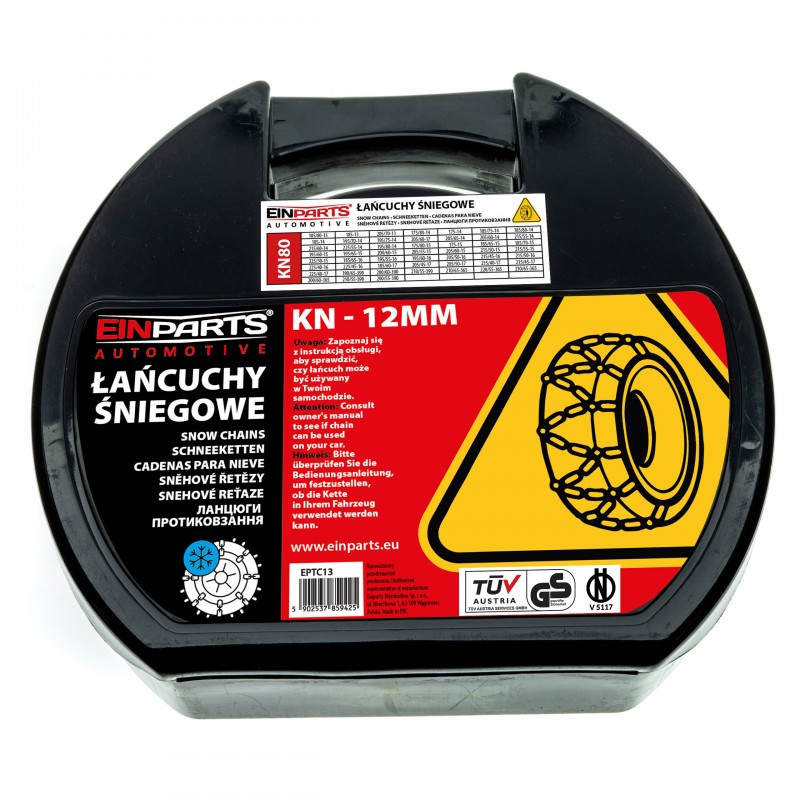 Sněhové řetězy KN80 12mm TÜV GS ÖNORM