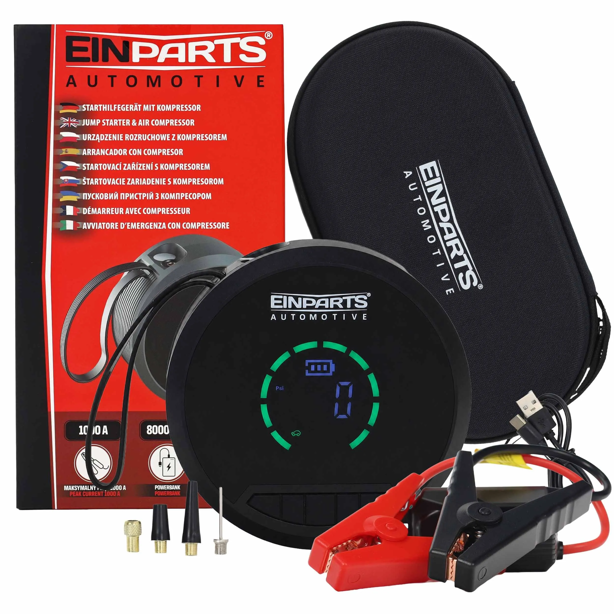 EPAP13 Kompresor 3v1 8000 mAh rozběh 1000A