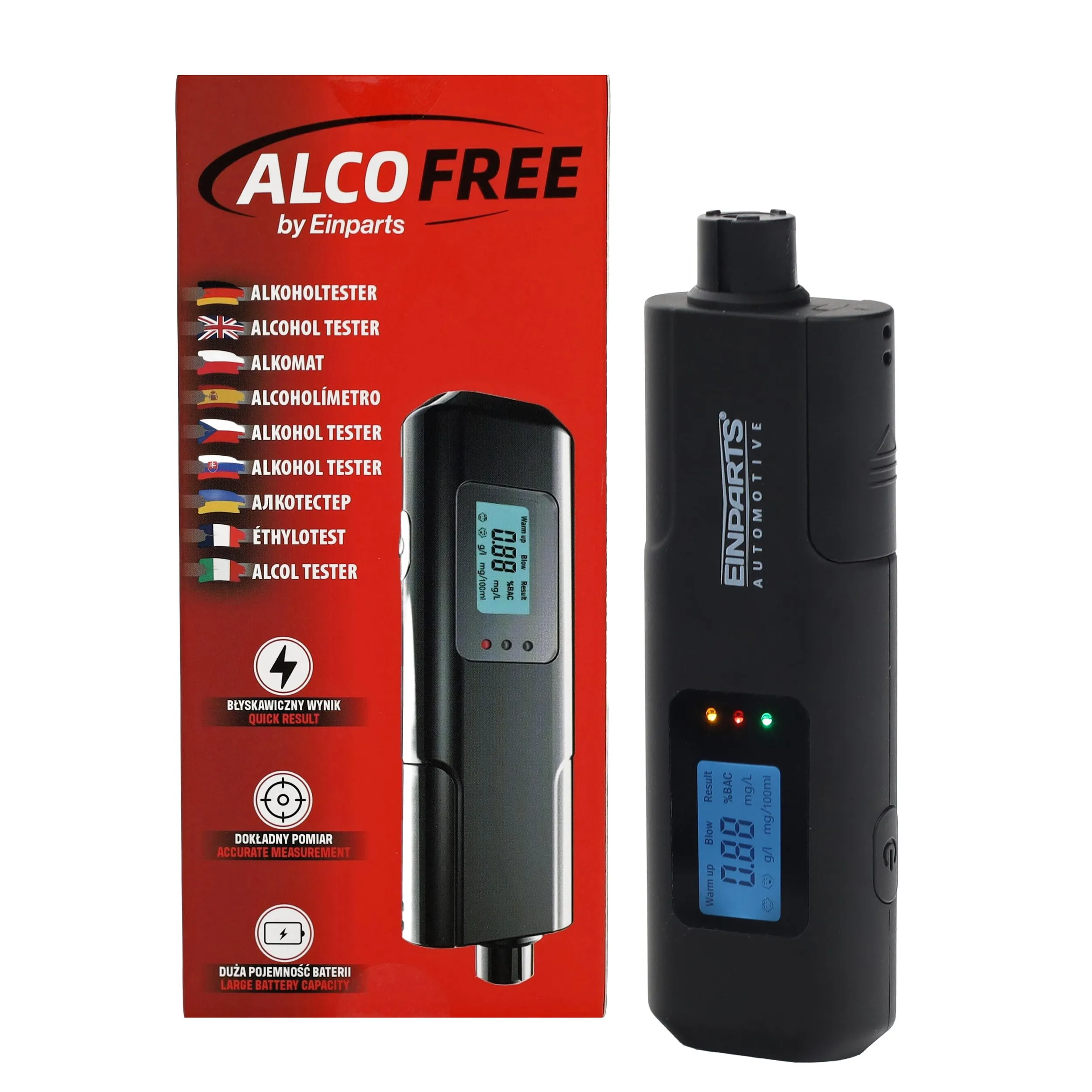 EPACC127 Elektronický alkoholtester 3v1 USB-C