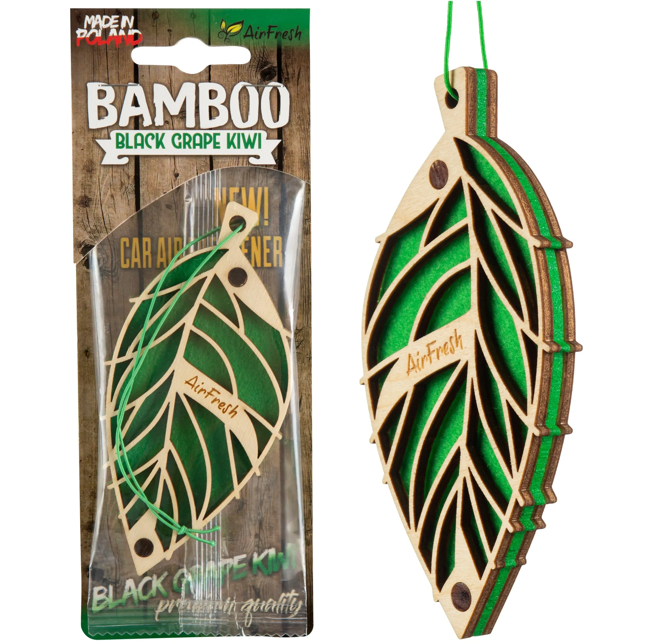 Vůně do auta BAMBOO – Černé hrozny & Kiwi