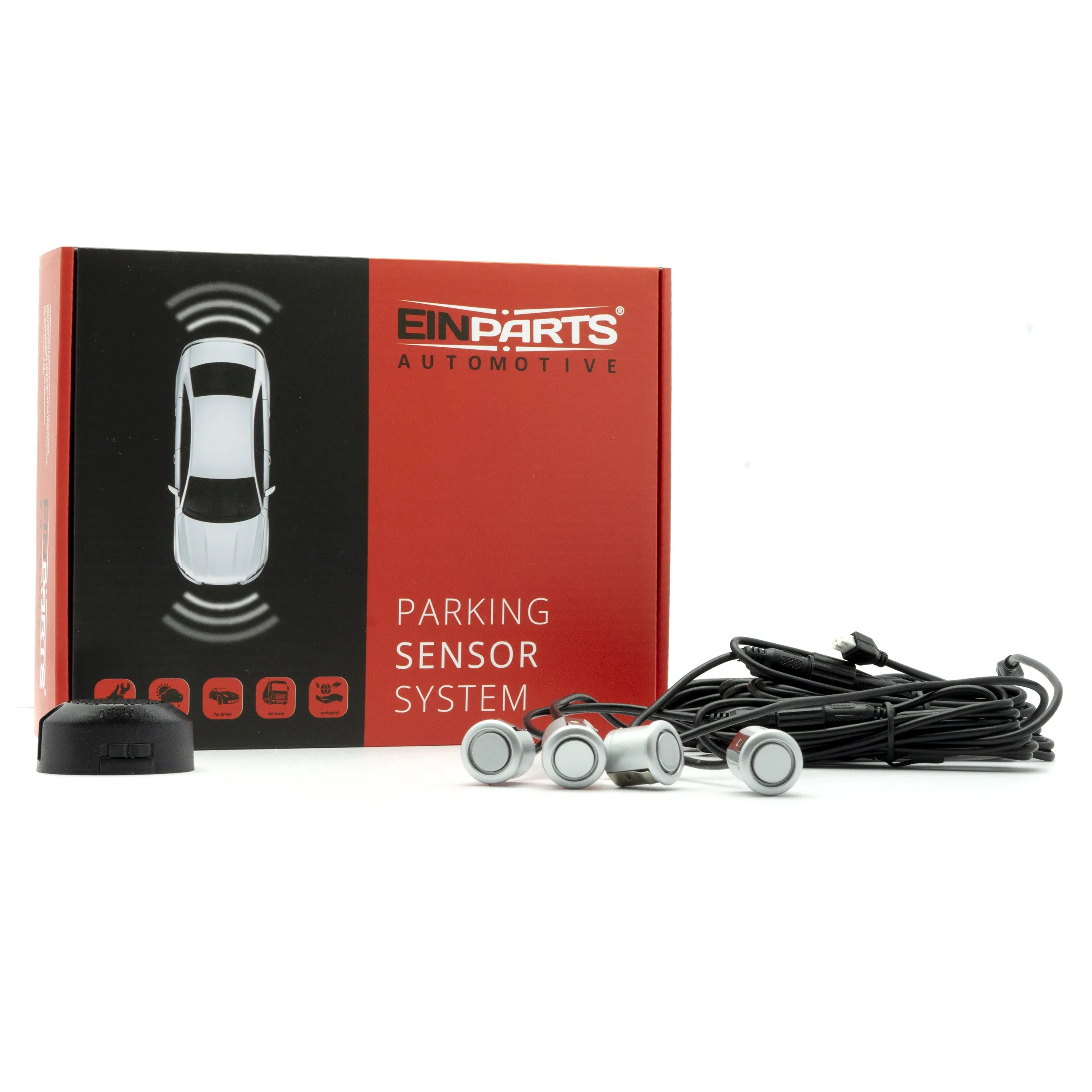 EPP BUZZER 18.5mm Parkovací Asistent s Reproduktorem (stříbrné senzory 4ks)
