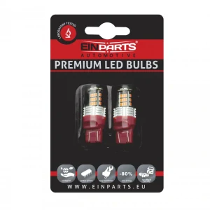 EPL185 LED žárovky W21/5W (30 x SMD 3020) červená CANBUS 7443CK 12/24V