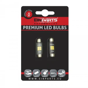 EPL196 LED žárovky C10W (6 x SMD 2016) 39mm 6000K CANBUS