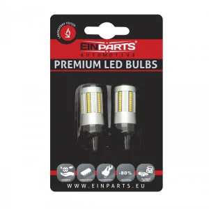 EPL261 LED žárovky W21W (66 x SMD 2016) červená CANBUS