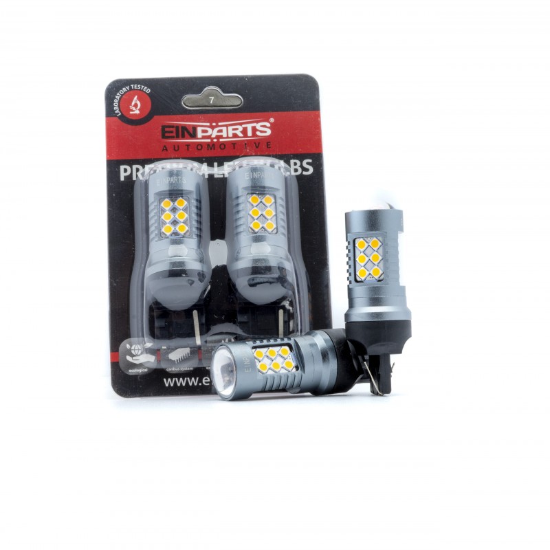 W21W LED žárovky (24 x SMD 3030) oranžová CANBUS