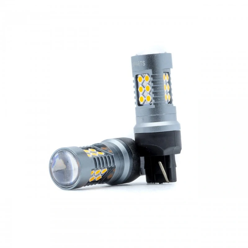 EPL296 LED žárovky W21W (24 x SMD 3030) oranžová CANBUS