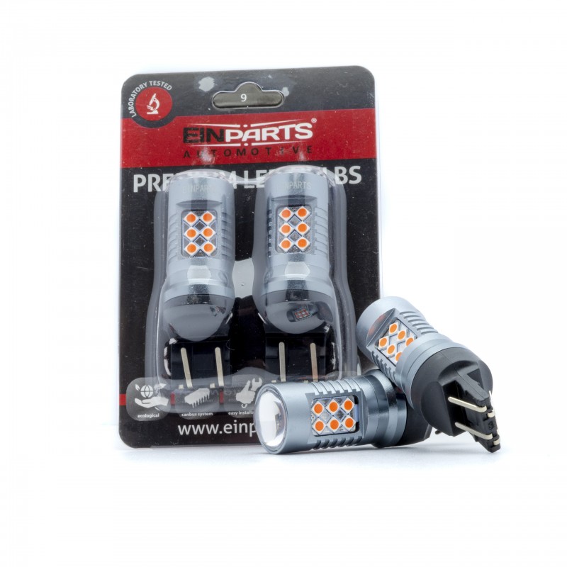 W21/5W LED žárovky (24 x SMD 3030) červená CANBUS