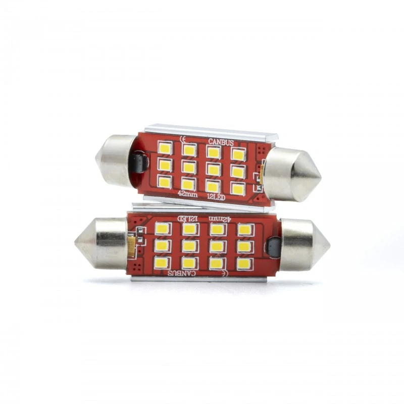 EPL304 LED žárovky C5W (12 x SMD 2016) 42mm 6000K CANBUS 12/24V