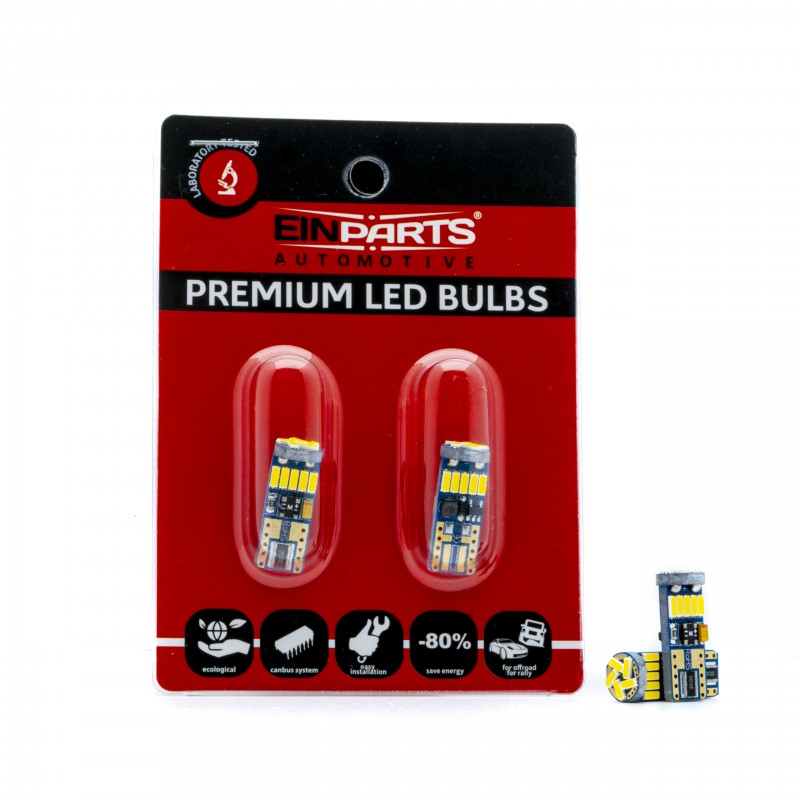W5W LED žárovky (15 x SMD 4014) 5000K CANBUS
