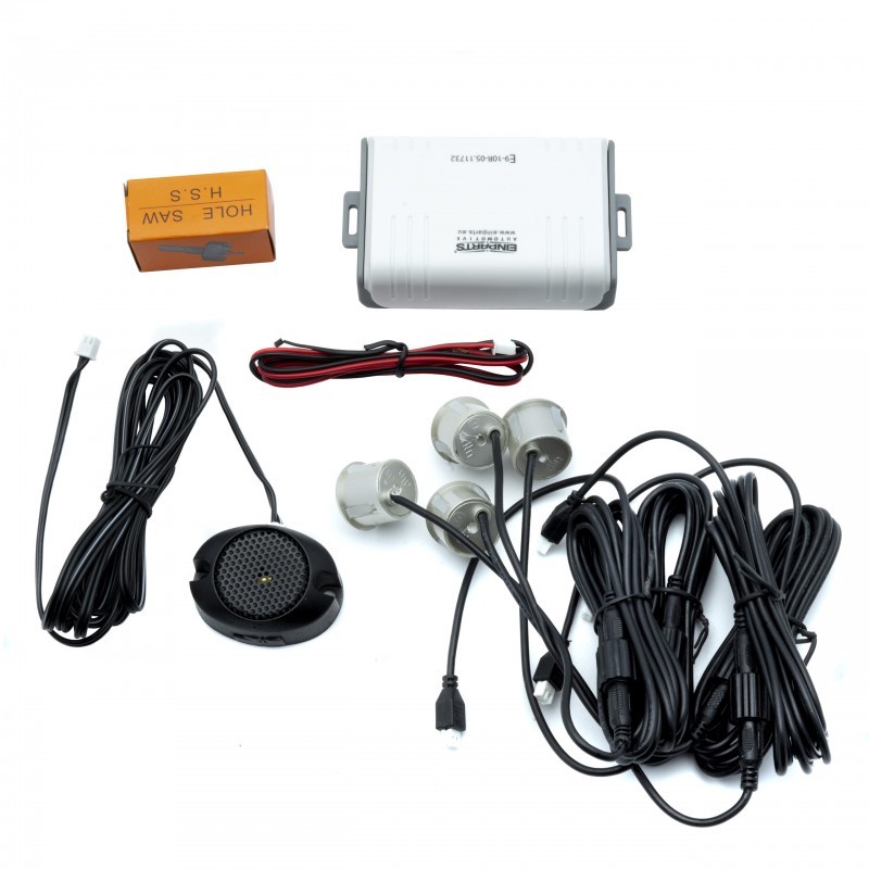 BUZZER Parkovací Asistent s Reproduktorem (4 popelavé senzory)