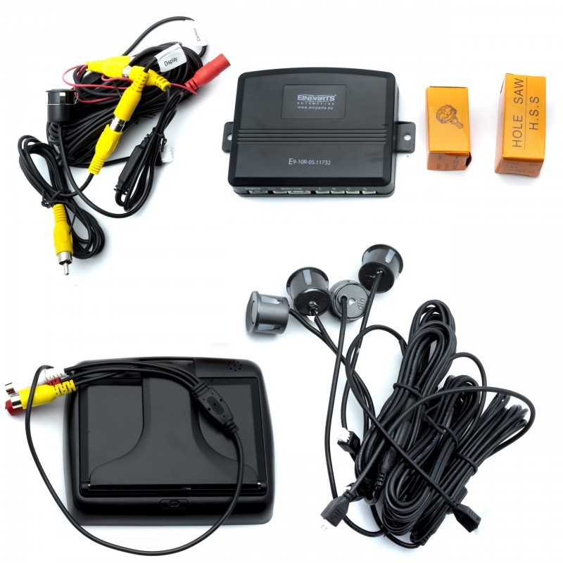 EPP5700 Parkovací Asistent s Monitorem a Couvací Kamerou (4 antracitové senzory)