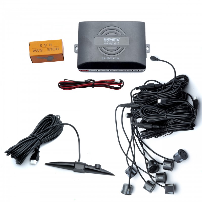 EPP8200 Parkovací Asistent s Displejem (8 grafitových senzorů)