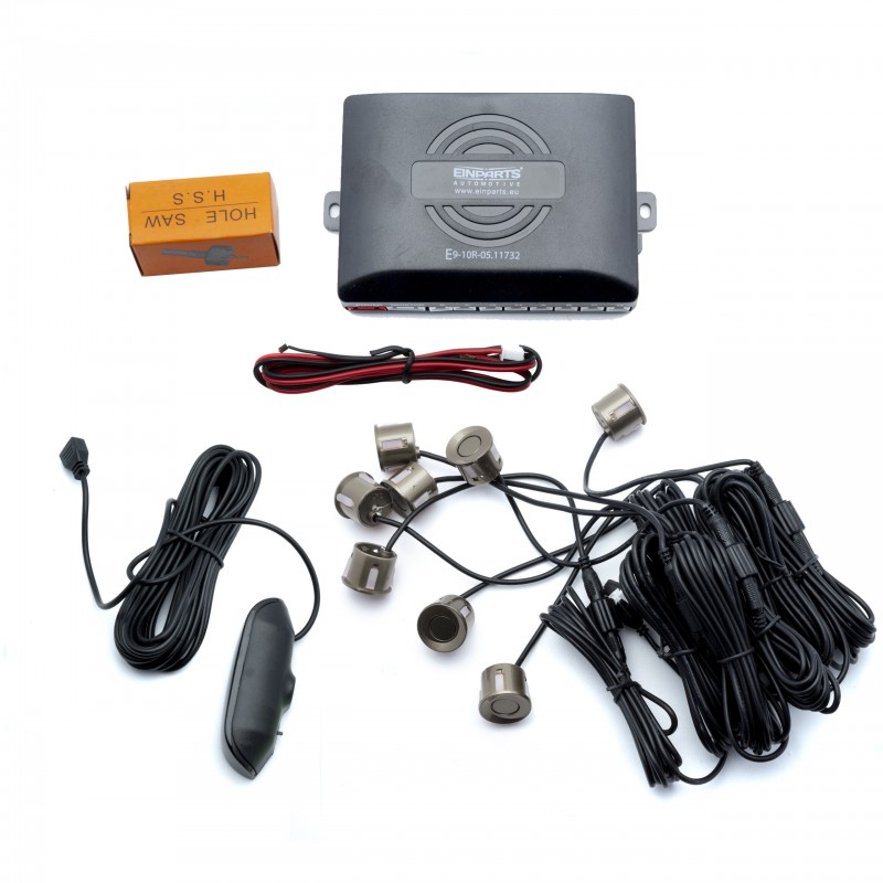 EPP8100 Parkovací Asistent s Displejem a Reproduktorem (8 béžových senzorů)