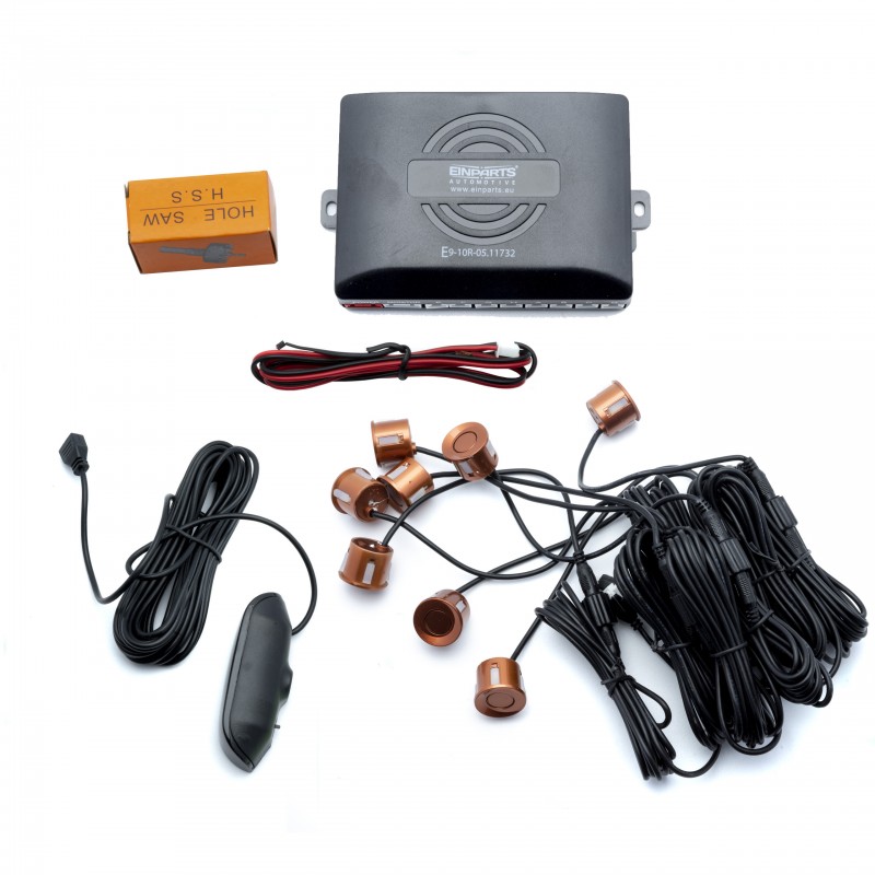 EPP8100 Parkovací Asistent s Displejem a Reproduktorem (8 měděných senzorů)