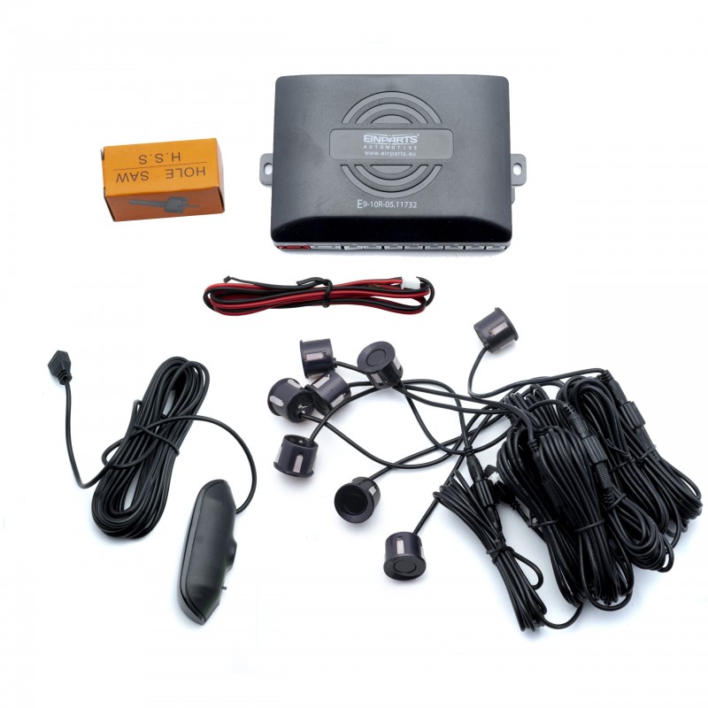 EPP8100 Parkovací Asistent s Displejem a Reproduktorem (8 křemenných senzorů)