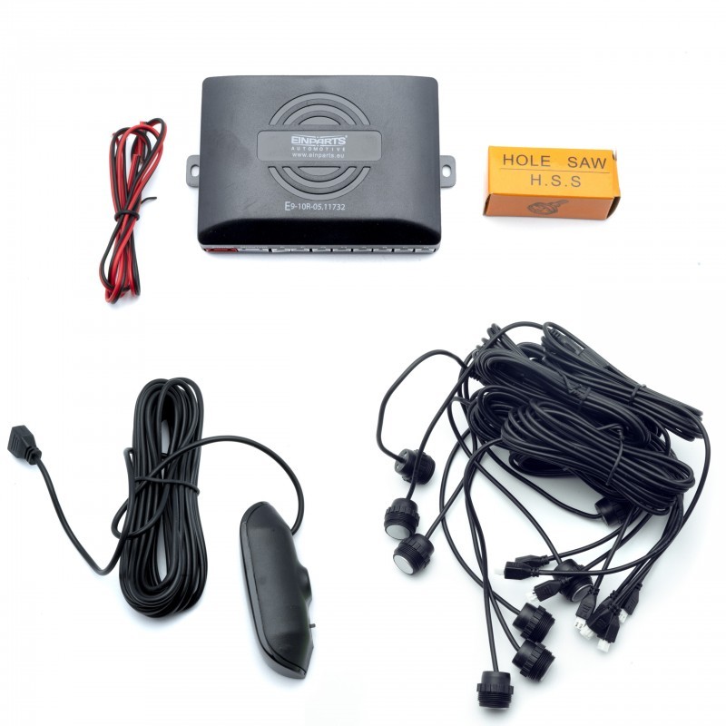 EPP8100 16,5 Parkovací Asistent s Displejem (8 stříbrných senzorů)