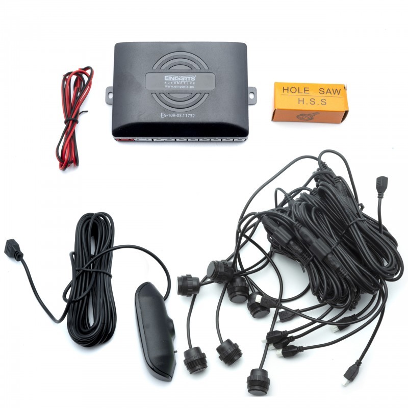 EPP8100 16,5 Parkovací Asistent s Displejem (8 černých senzorů)