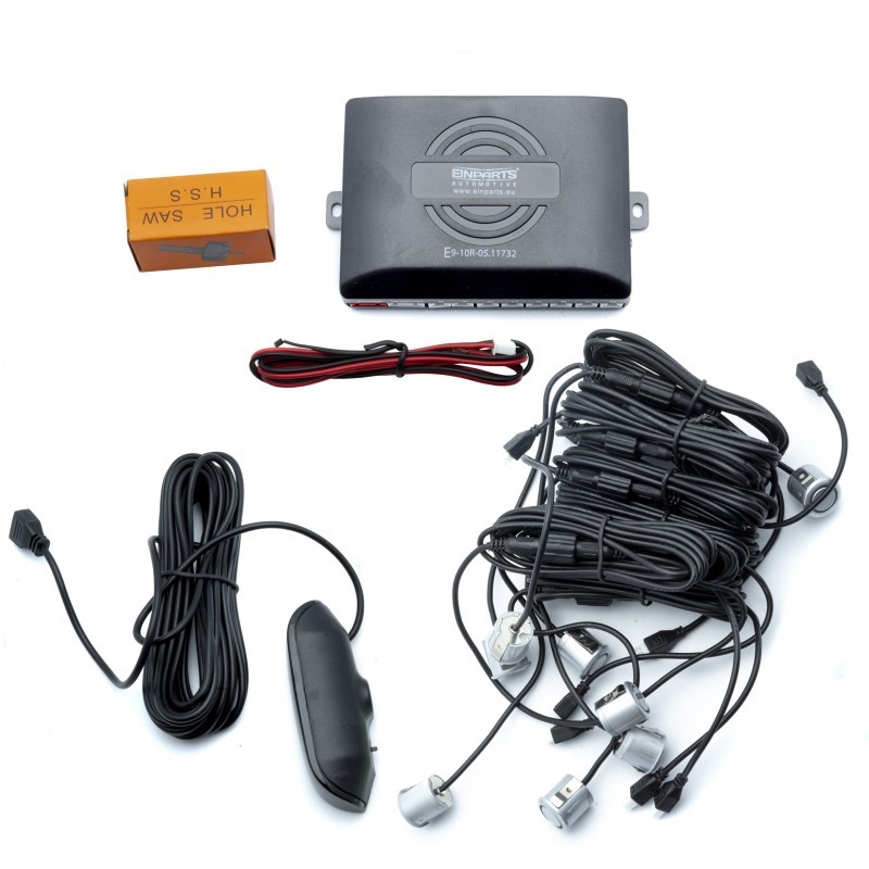 EPP8100 18,5 Parkovací Asistent s Displejem (8 stříbrných senzorů)