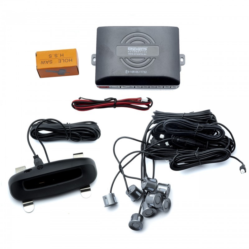 EPP8900 Parkovací Asistent s Displejem (8 šedých senzorů)