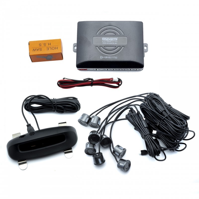 EPP8900 Parkovací Asistent s Displejem (8 antracitových senzorů)