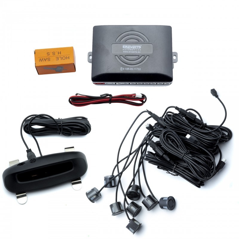 EPP8900 Parkovací Asistent s Displejem (8 grafitových senzorů)