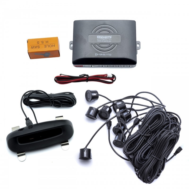 EPP8900 Parkovací Asistent s Displejem (8 černých senzorů)