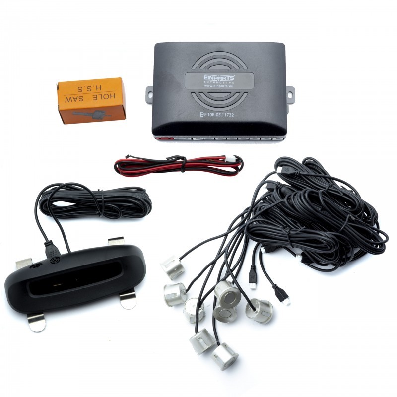 EPP8900 Parkovací Asistent s Displejem (8 popelatých senzorů)