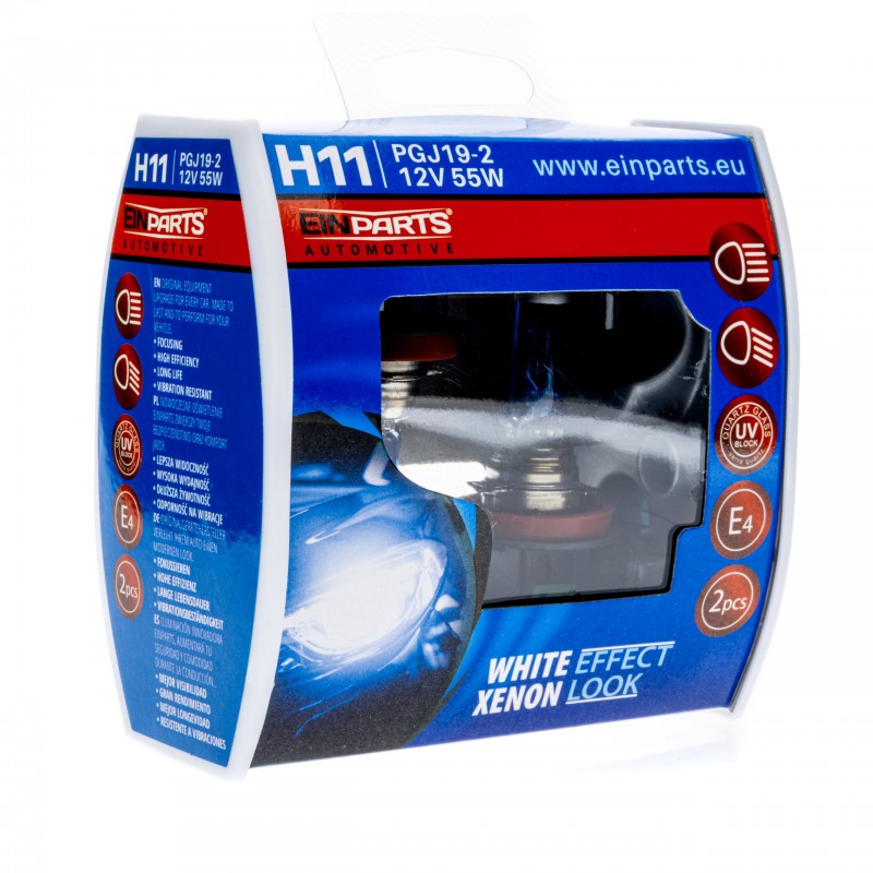 H11 Halogenové žárovky "White Effect Xenon Look"