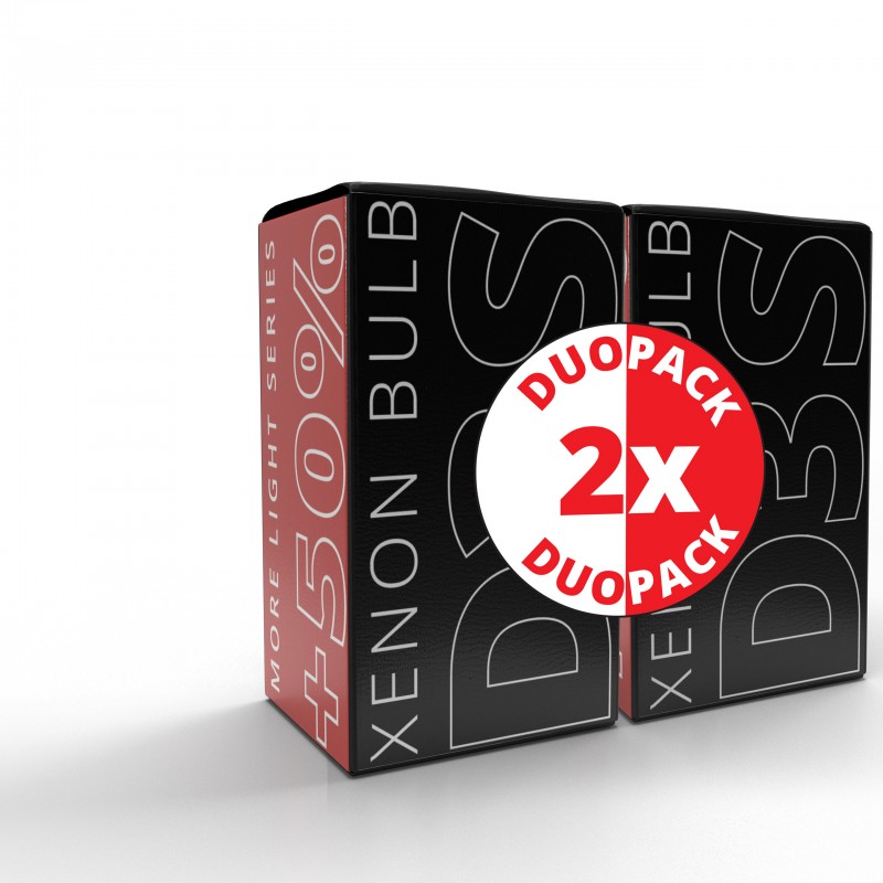DuoPack D3S Xenonové Výbojky 4800K se zvýšeným světelným výkonem +50%