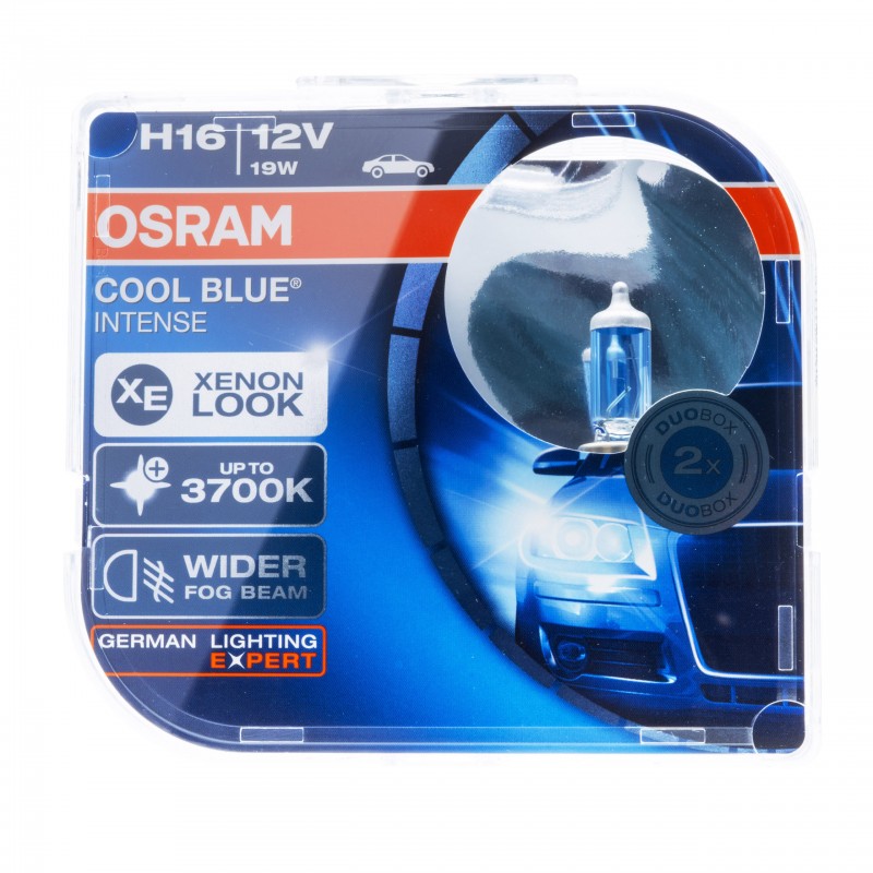 H16 Halogenové žárovky 19W (OSRAM Cool Blue Intense) 3700K