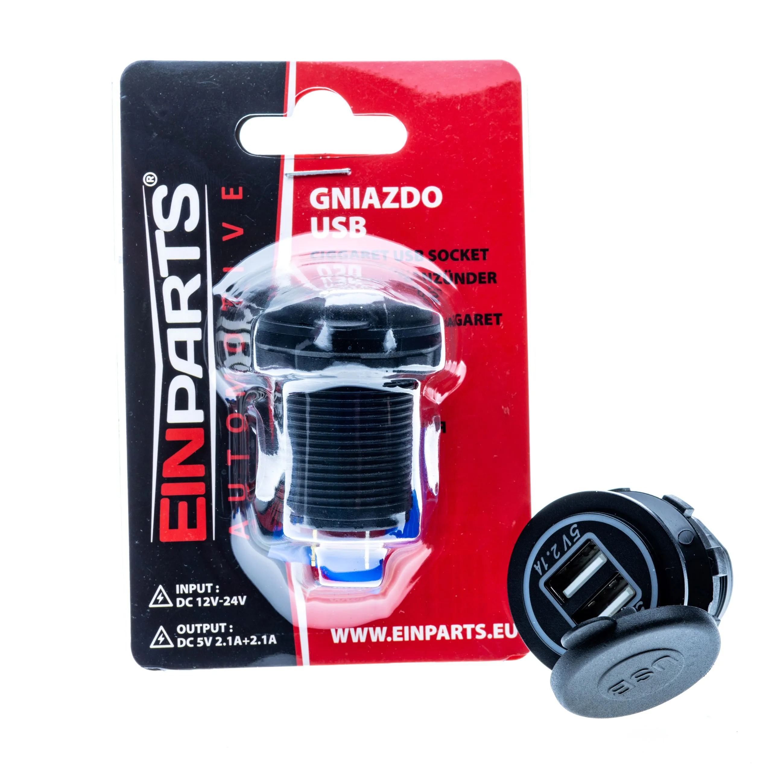 EPCUS01 Automobilová nabíječka do zapalovače 2 X USB 2.1A 12V-24V