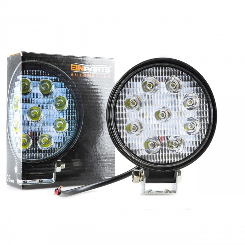 LED Pracovní světlo 9W (9 x 1W EPISTAR) 60° (kulaté)