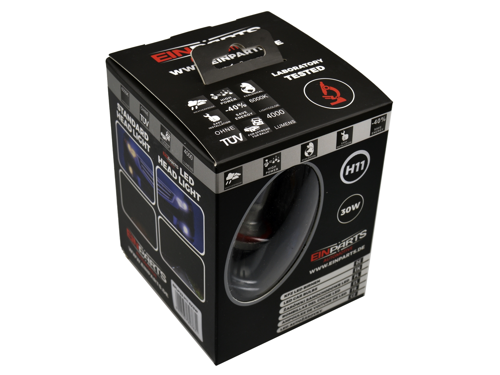 H11 LED žárovky 30W (6 x LUMILED) 6000K CANBUS