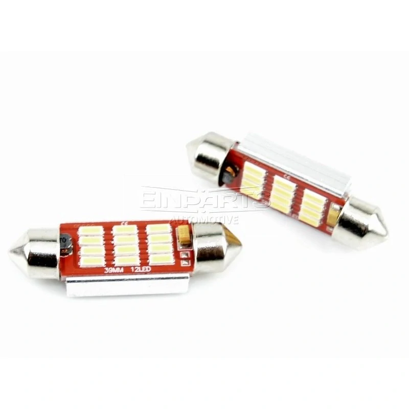 EPL54 LED žárovky C10W (12 x SMD 4014) 39mm 3000K CANBUS