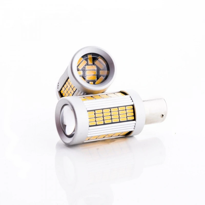 EPL160 LED žárovky PY21W (135 x SMD 4014) oranžová CANBUS