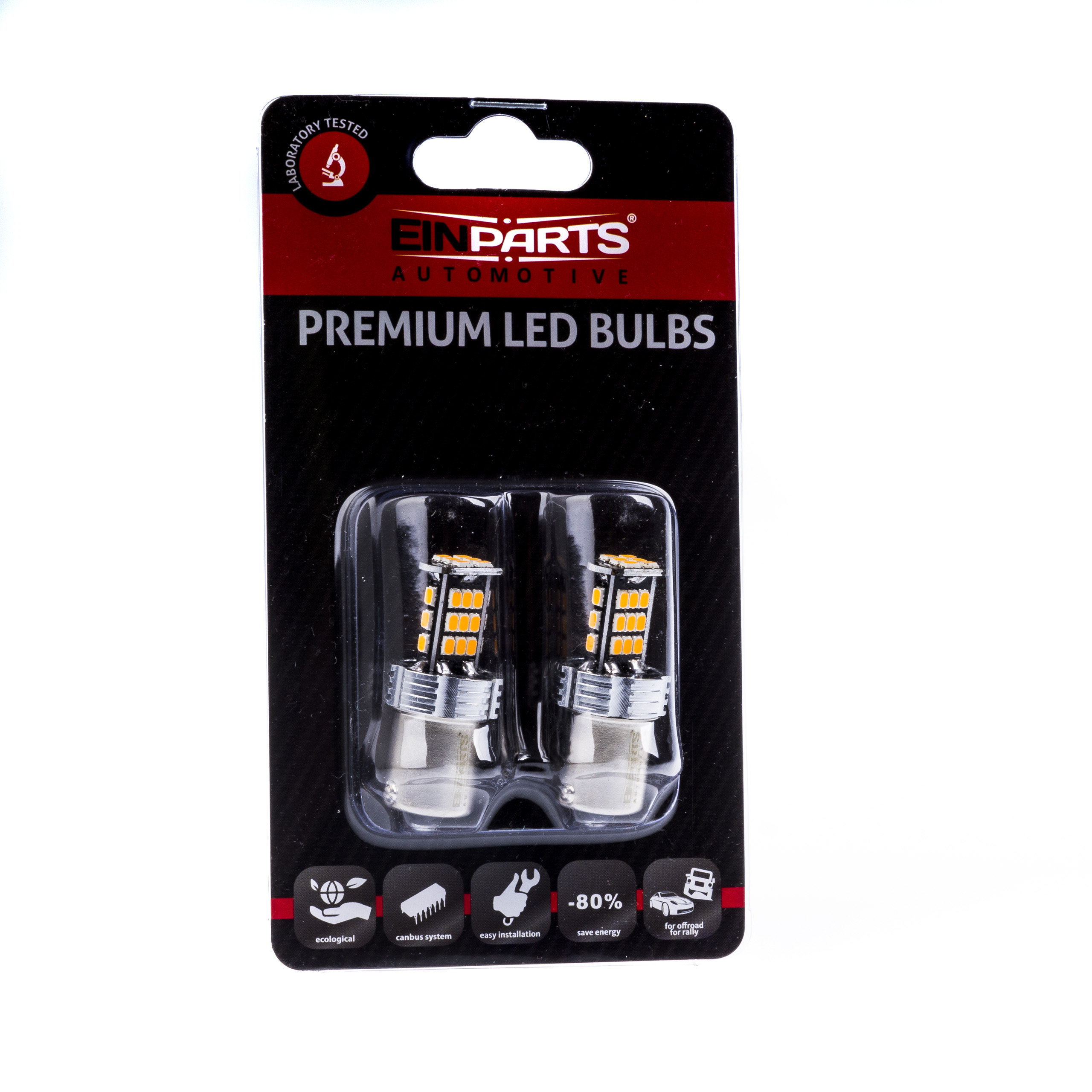 P21W LED žárovky (30 x SMD 3020) oranžová CANBUS