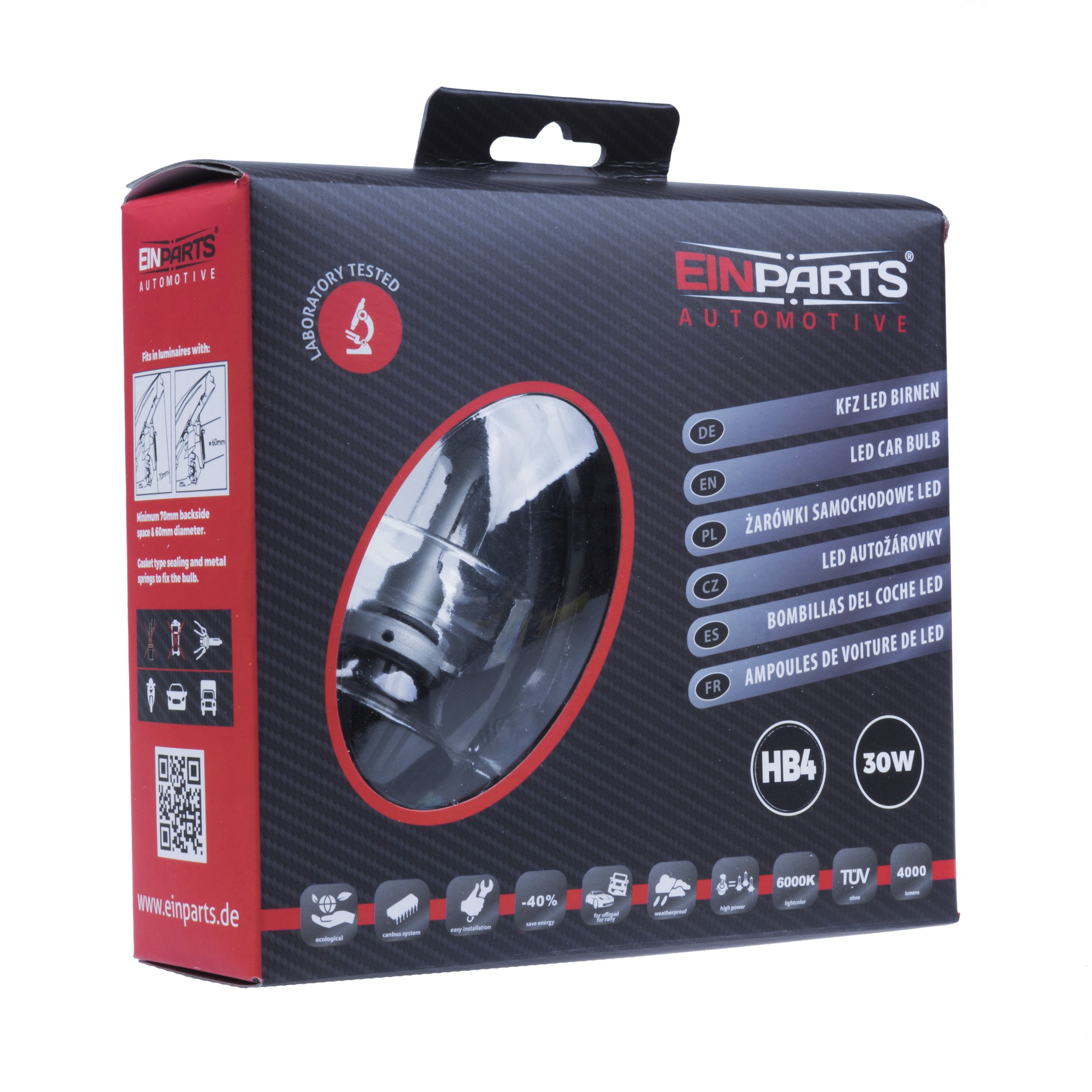 HB4 LED žárovky 30W (6 x LUMILED) 6000K CANBUS