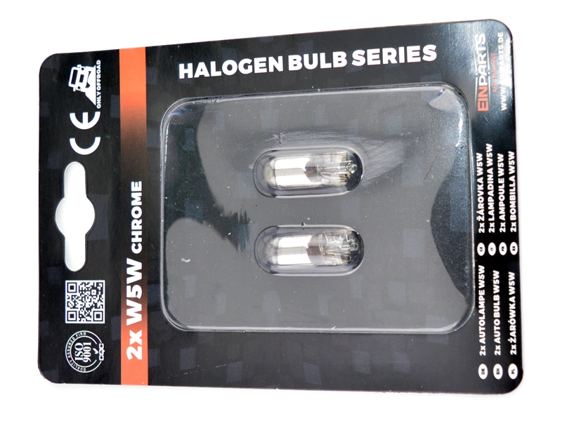 W5W Halogenové žárovky 5W (oranžová - chrome) E4