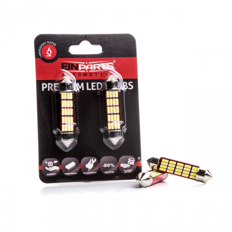 C10W LED žárovky (20 x SMD 4014) 42mm 6000K CANBUS