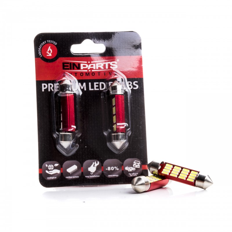 C10W LED žárovky (16 x SMD 4014) 39mm 6000K CANBUS