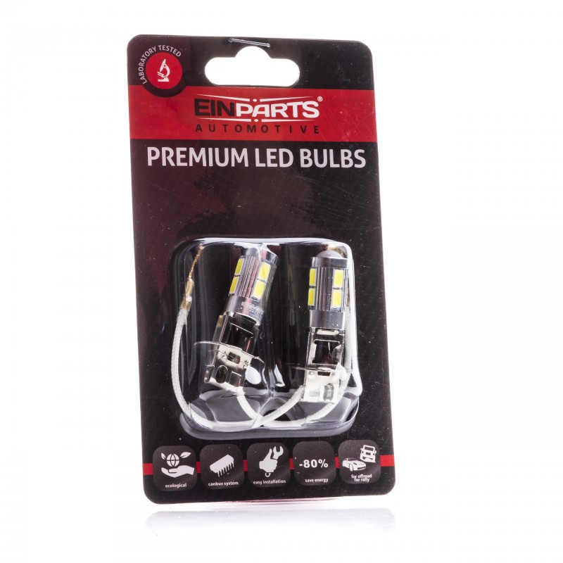 H3 LED žárovky (8 x CREE SMD 5630) 6000K 12/24V