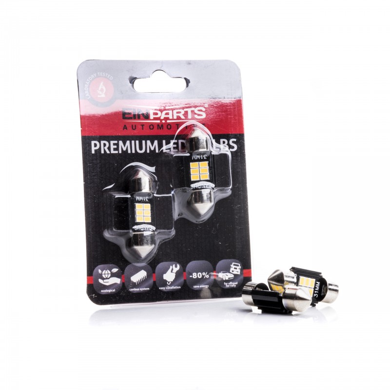 C5W LED žárovky (6 x SMD 2016) 32mm 6000K CANBUS