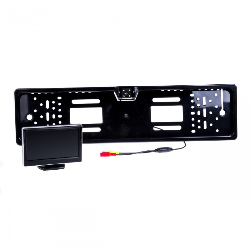 Couvací kamera v rámečku SPZ s monitorem 5 palců