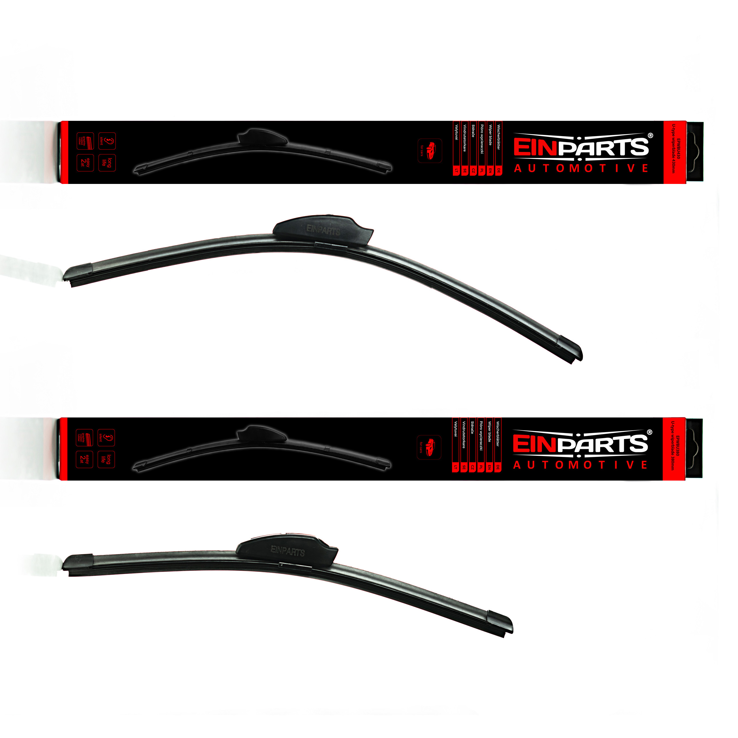 Přední stěrače 430/380mm ("U")