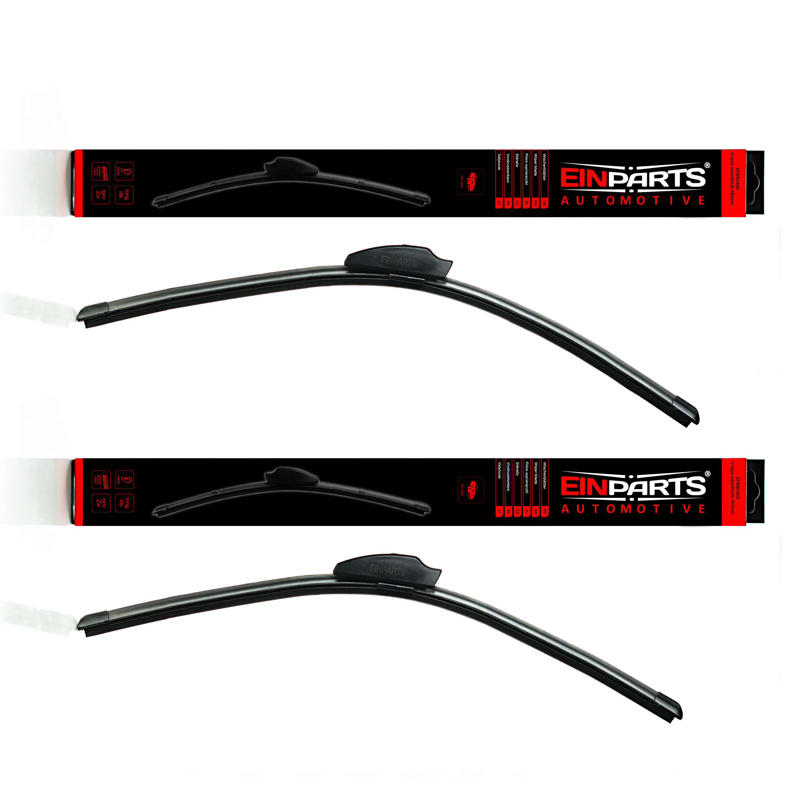 Přední stěrače 480/450mm ("U")