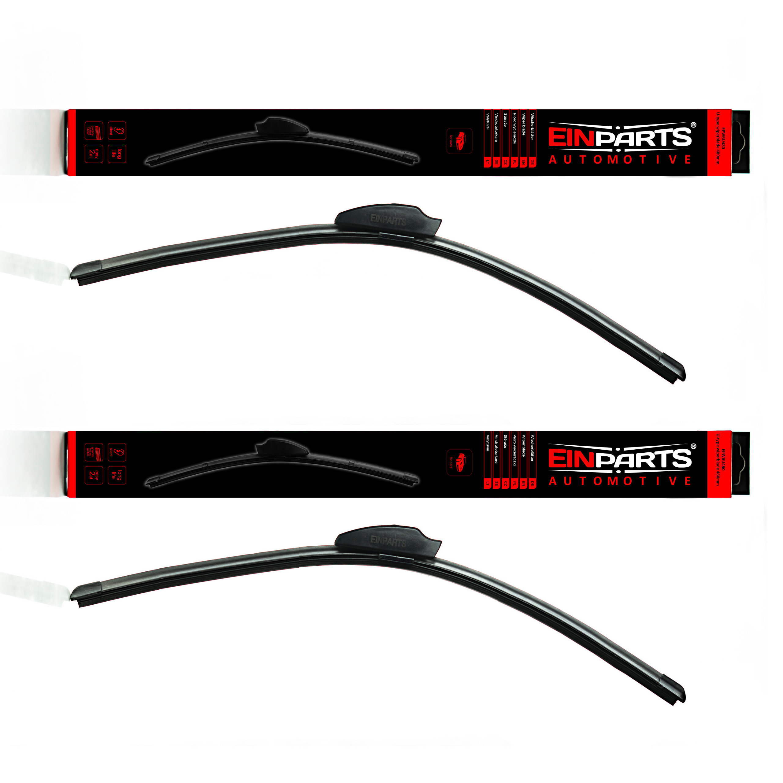 Přední stěrače 480/480mm ("U")