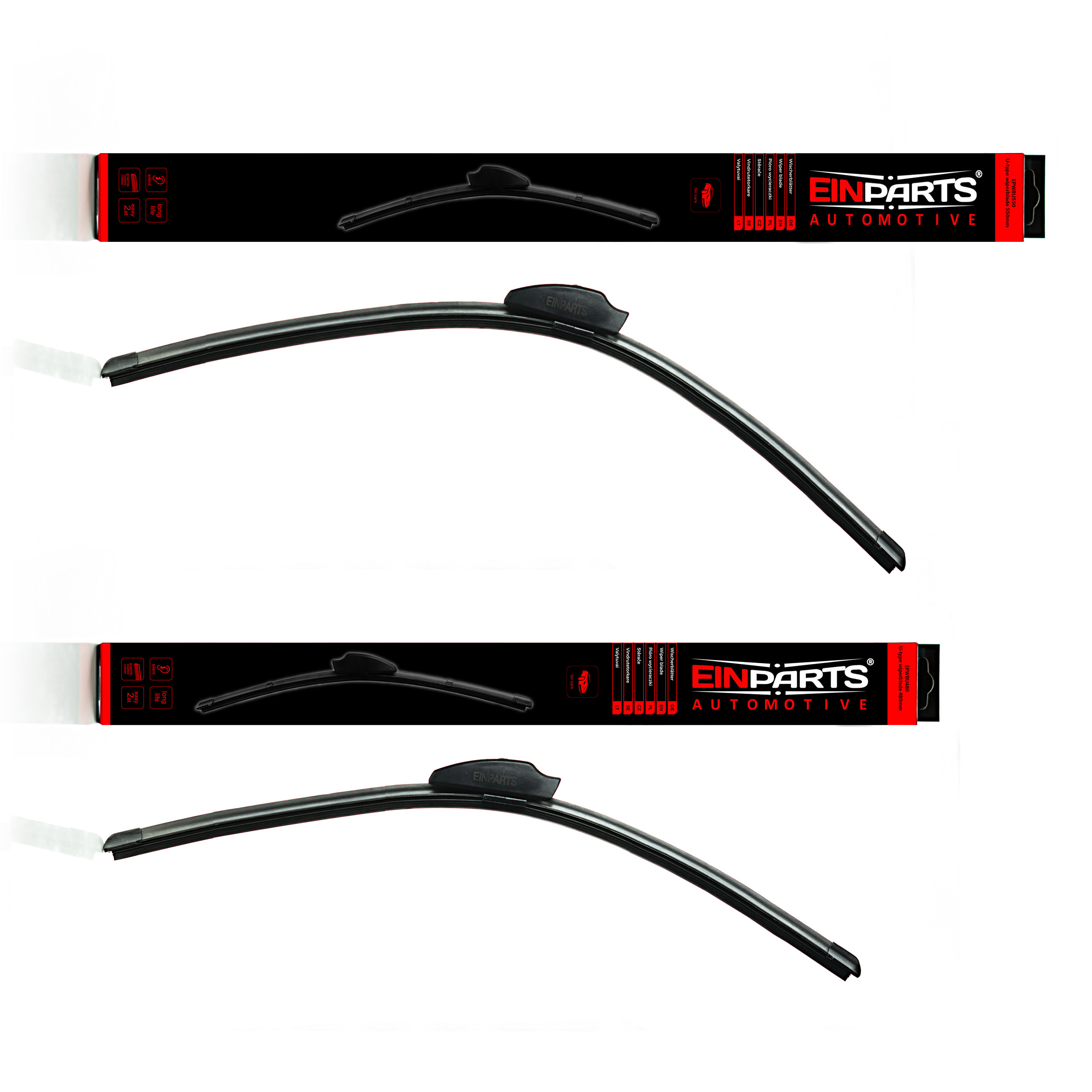 Přední stěrače 550/480mm ("U")